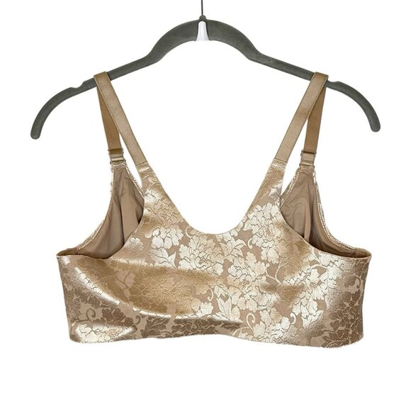 Soma Vanishing Back Unlined Front Close Lace Bra Beige Nude 36D - Picture 3 of 5